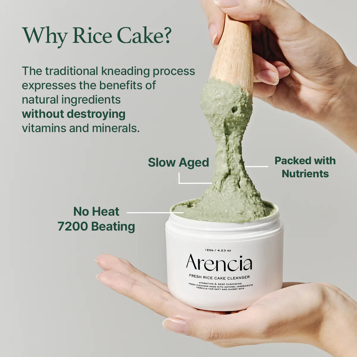 Arencia 韓國 綠色清新年糕潔面乳 (暗瘡管理) 120g