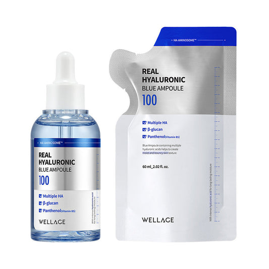 WELLAGE 韓國 100%純透明質酸保濕精華套裝 60ml + 60ml