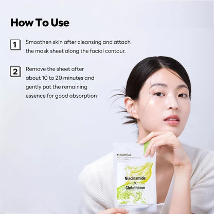 Mediheal Niacinamide Glutathione Derma Synergy Wrapping Mask 4ea