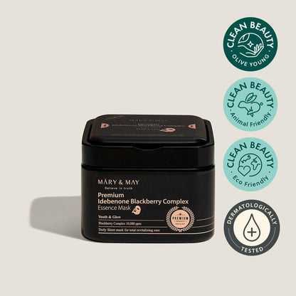 MARY & MAY Premium Idebenone Blackberry Complex Essence Mask 20ea/250g