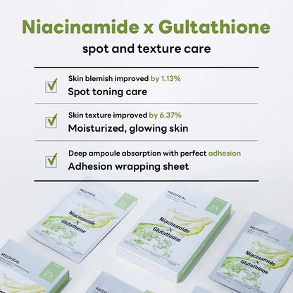 Mediheal Niacinamide Glutathione Derma Synergy Wrapping Mask 4ea