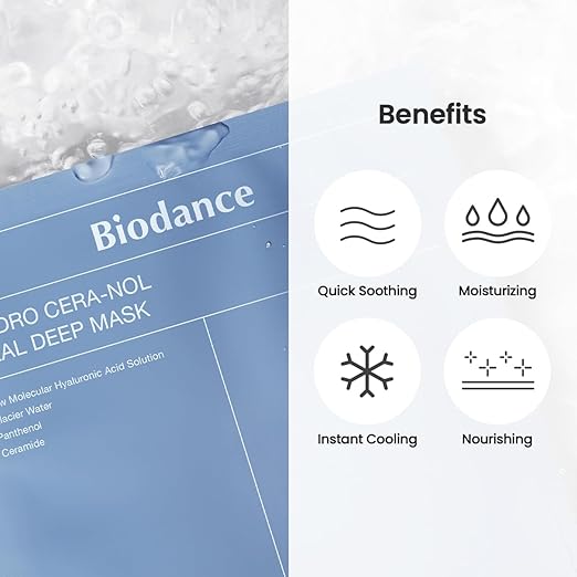 BIODANCE Hydro Cera-nol Real Deep Hydrogel Mask 34g x 4ea