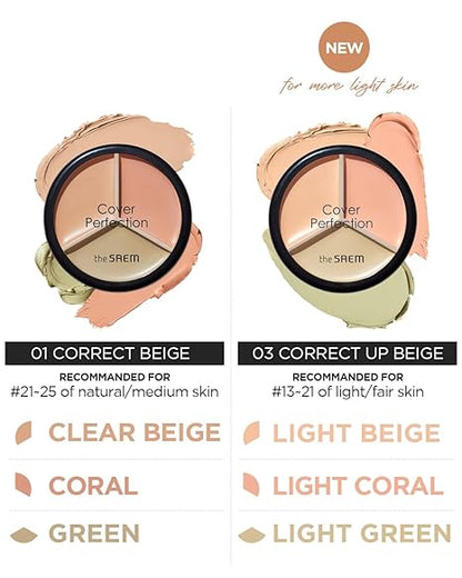 The Saem Cover Perfection Triple Pot Concealer 4.5g