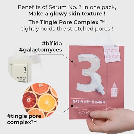 Numbuzin No.3 Tingle-Pore Softening Sheet Mask 4ea