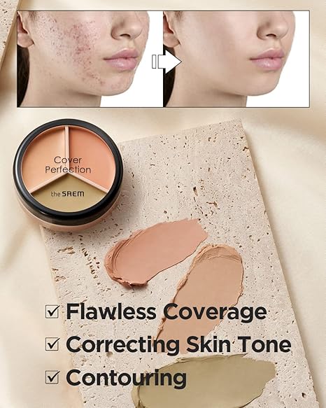 The Saem Cover Perfection Triple Pot Concealer 4.5g