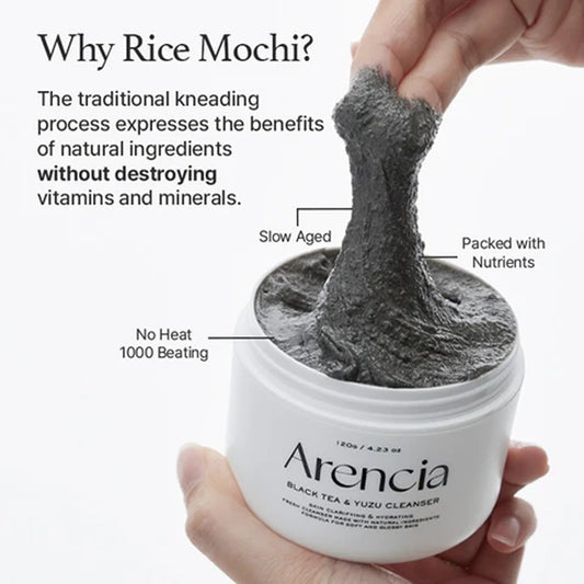 Arencia Black Tea Yuzu Rice Cake Moisturizing Cleansing Cream 120g