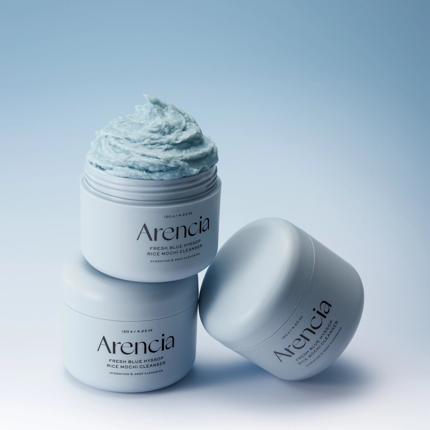 Arencia 韓國  藍色香蜂草米淨透年糕潔面乳 (清潔毛孔髒污) 120g