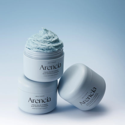 Arencia 韓國  藍色香蜂草米淨透年糕潔面乳 (清潔毛孔髒污) 120g