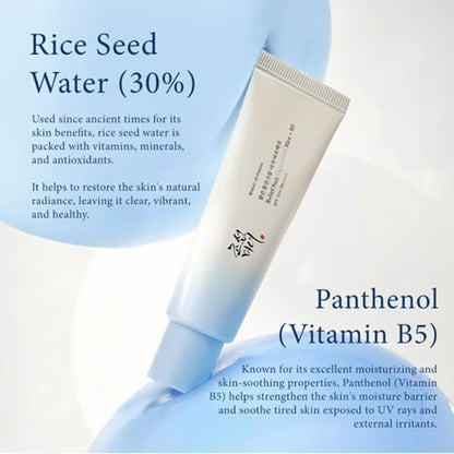 BEAUTY OF JOSEON 韓國 大米籽水+維他命B5 輕盈水潤防曬霜 SPF50+ PA++++ 50ml