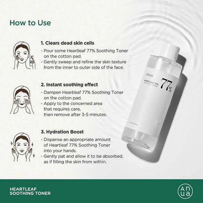 ANUA Haertleaf 77% Soothing Toner 250ml