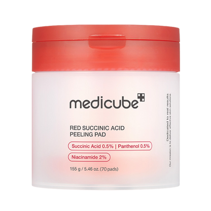Medicube 韓國 琥珀酸煥顏去角質棉 70片