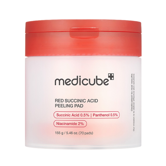 Medicube 韓國 琥珀酸煥顏去角質棉 70片
