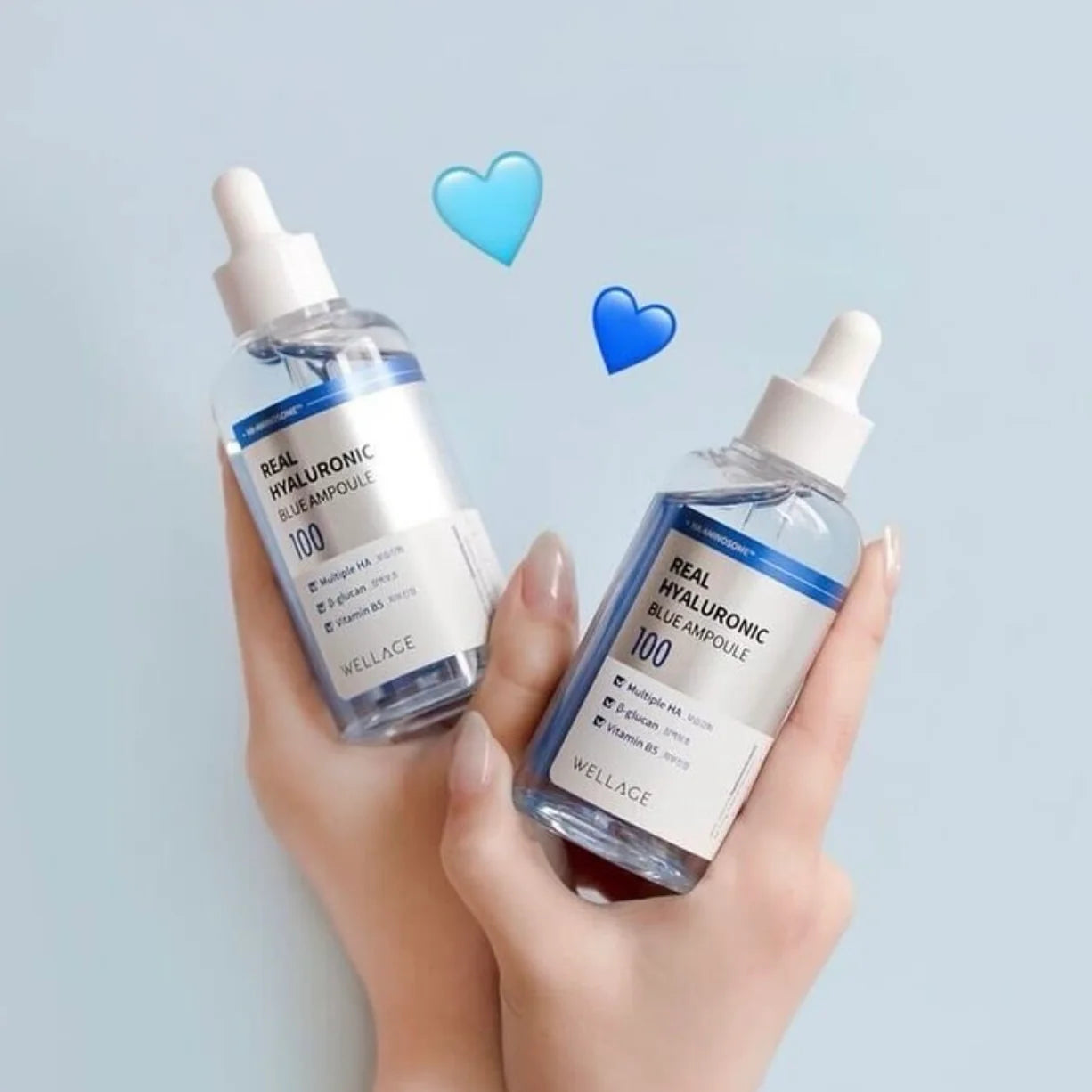 WELLAGE 韓國 100%純透明質酸保濕精華套裝 60ml + 60ml