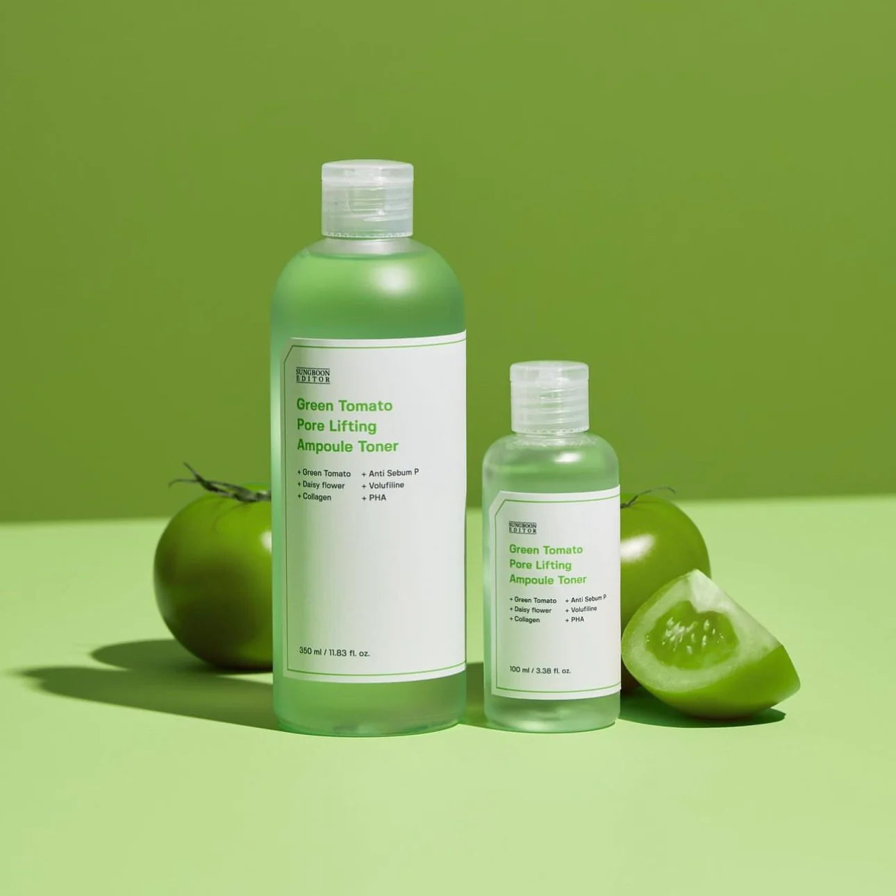 Sungboon Editor Green Tomato Pore Lifting Ampoule Toner Specialsæt 350ml + 100ml
