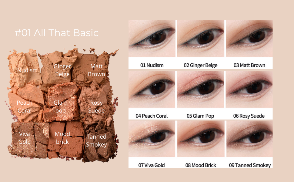 IM'UNNY Multi Eye Shadow Palette (#01 All That Basic) 8.1g