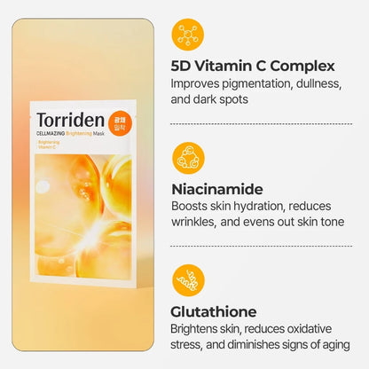 Torriden 韓國 維他命C亮白安瓶面膜 10片