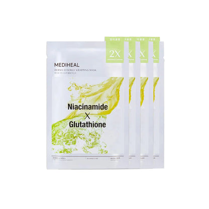 Mediheal Niacinamide Glutathione Derma Synergy Wrapping Mask 4ea