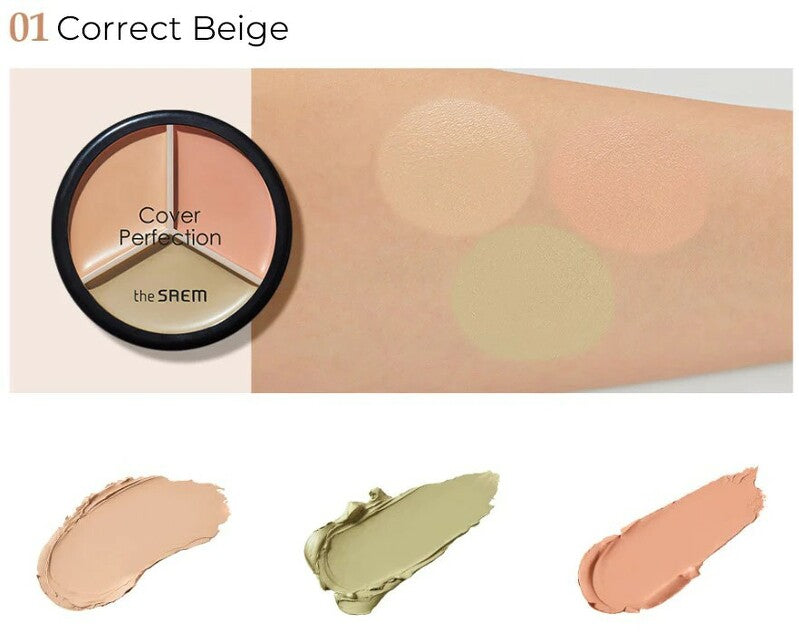 The Saem Cover Perfection Triple Pot Concealer 4.5g